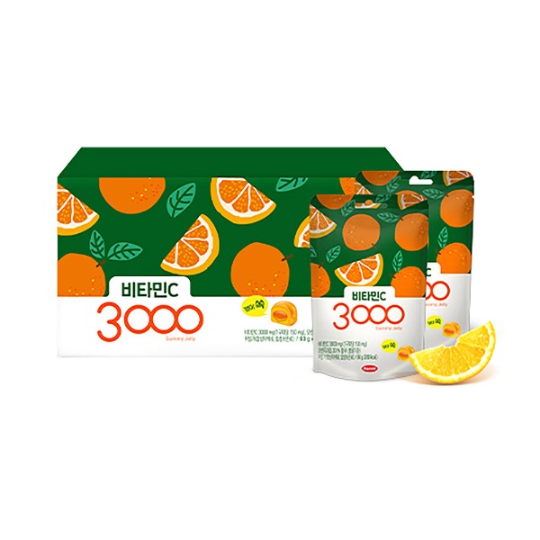 한미약품 비타민C 3000 구미 젤리 오렌지 맛 8봉입 1박스